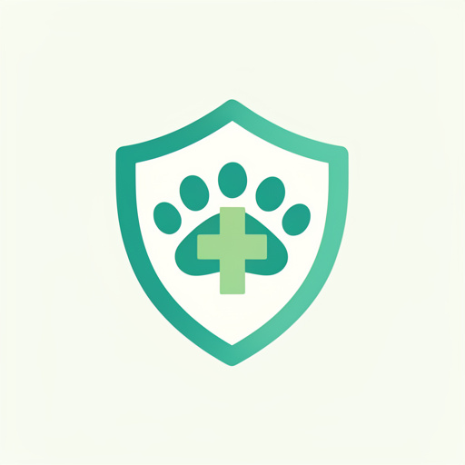 Emblème minimaliste représentant une patte protégée par un bouclier, dans des tons vert turquoise, pour la santé et les soins vétérinaires.